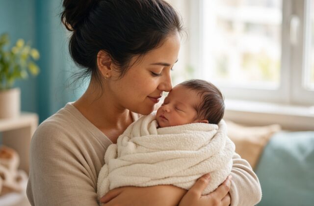 Caring parent holding a peaceful newborn — newborn infection awareness for parents in Hyderabad