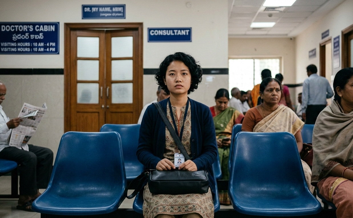 Medical Representative waiting outside Doctor's Cabin